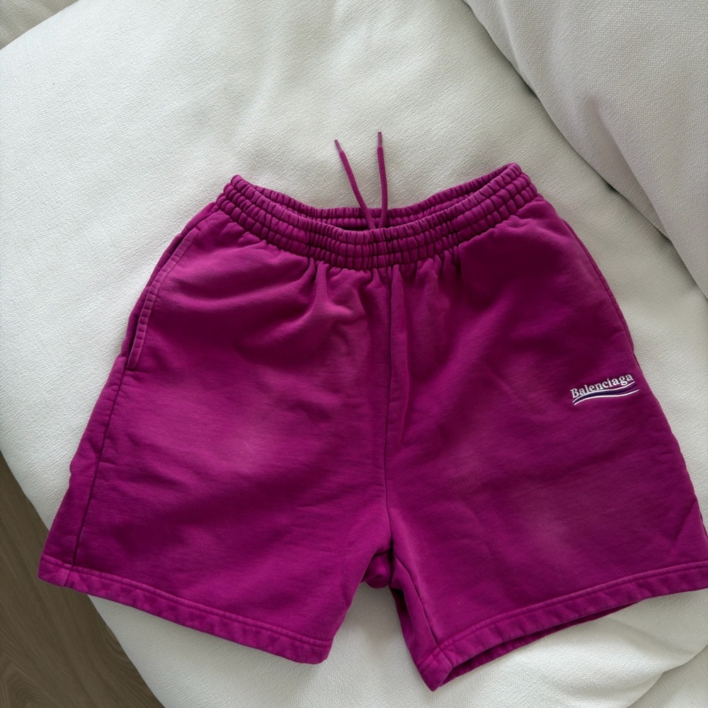 Authentic Balenciaga Oversized Shorts – Unifit Fuchsia Drawstring Sweat Shorts